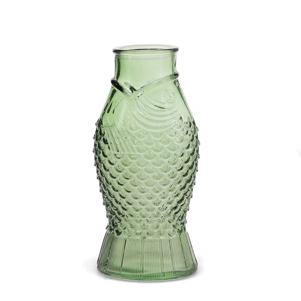 Green Glass Fish Water Jug – 350ml