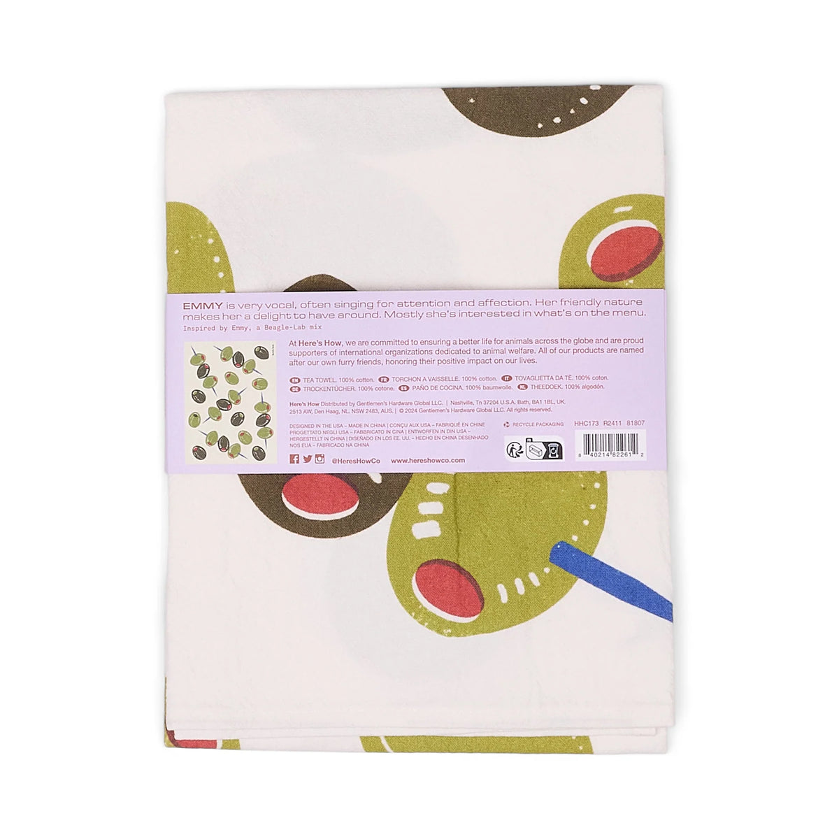 Olive Tea Towel – 100% Cotton Kitchen Tea Towel
