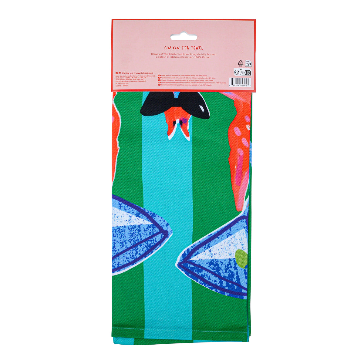 Cin Cin Lobster Cotton Tea Towel