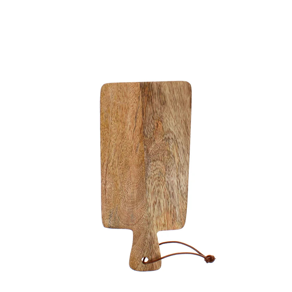 Large Mango Wood Chopping Board with Handle – Rustic Wooden Serving Board