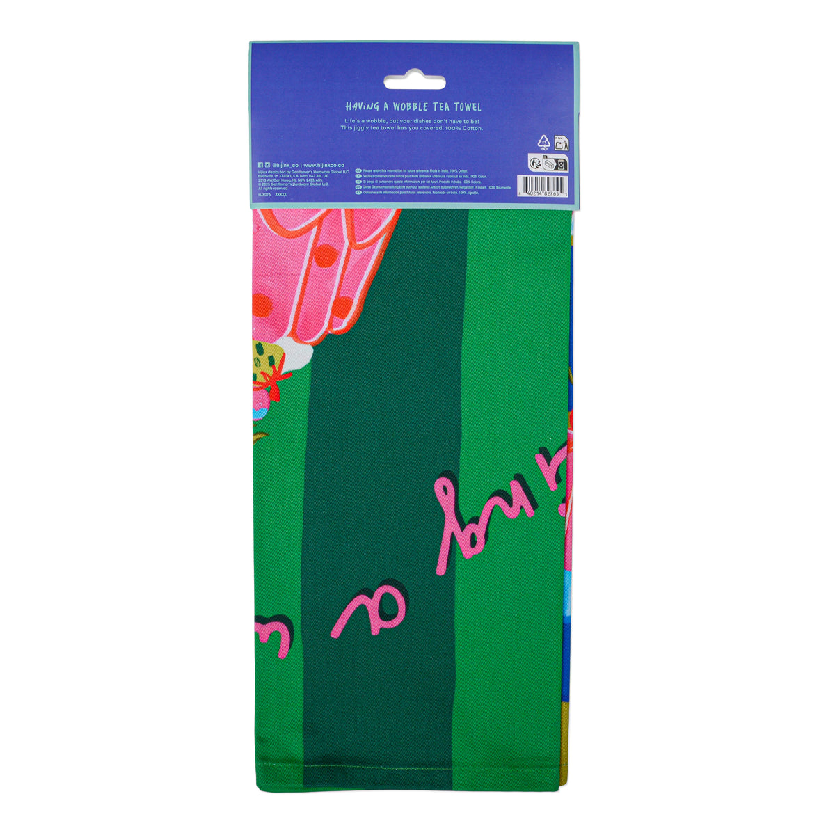 Having a Wobble Jelly Tea Towel | Colourful Cotton Kitchen Towel