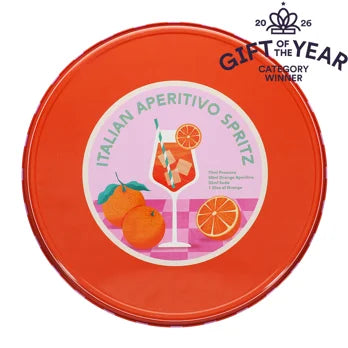 Italian Aperitivo Spritz Serving Tray – Round Metal Cocktail & Drinks Tray