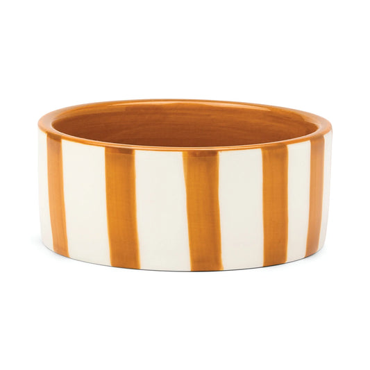The Izzy Yellow Striped Ceramic Wine Coaster