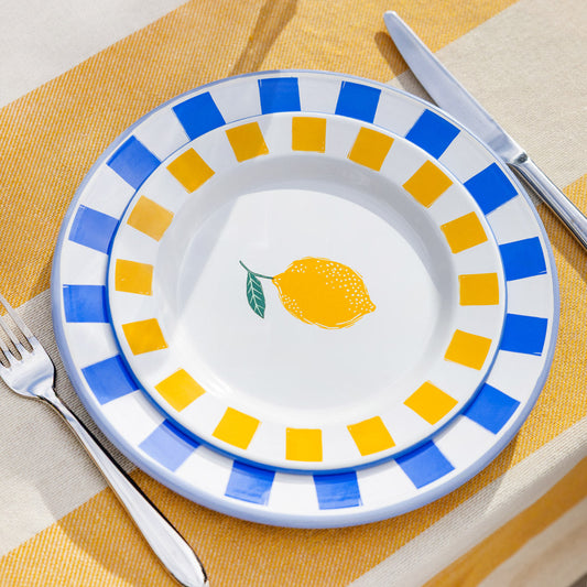 20cm Enamel Lemon Plate