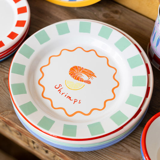 25cm Enamel Shrimp Plate