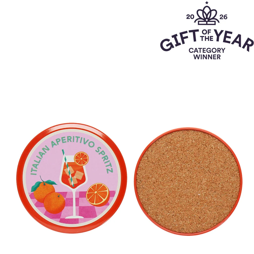Italian Aperitivo Spritz Coasters | Set of 4 Metal Coasters