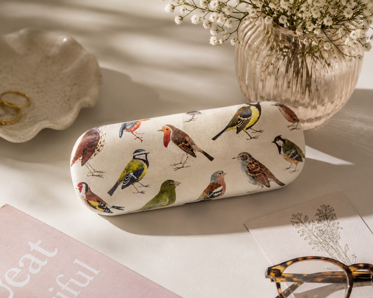 Bird Print Glasses Case