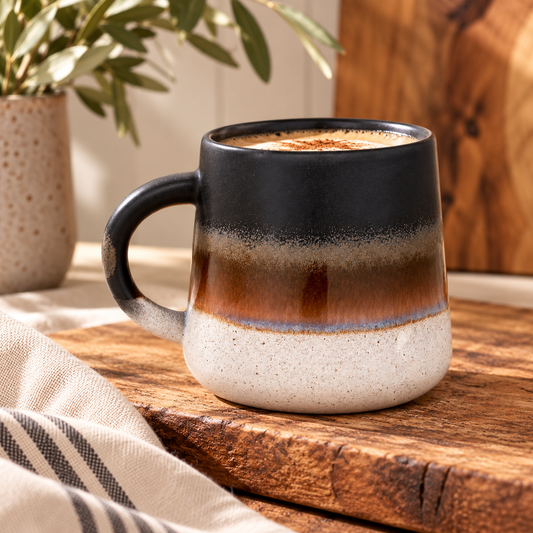 Mojave Glaze Black & Brown Ombre Mug