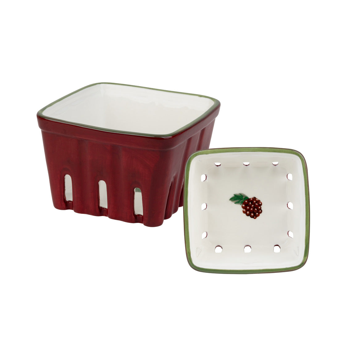 Ceramic Blackberry Berry Basket | Fruit Punnet & Storage Basket