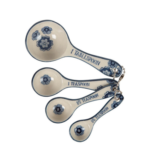 Blue Floral Ceramic Measuring Spoons