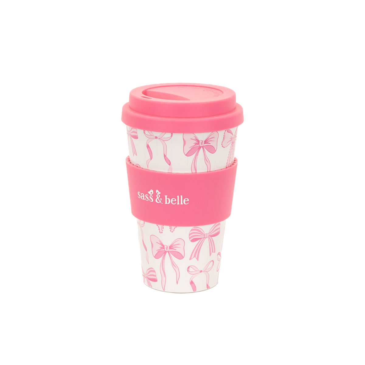 Pink Bow Reusable Travel Coffee Cup
