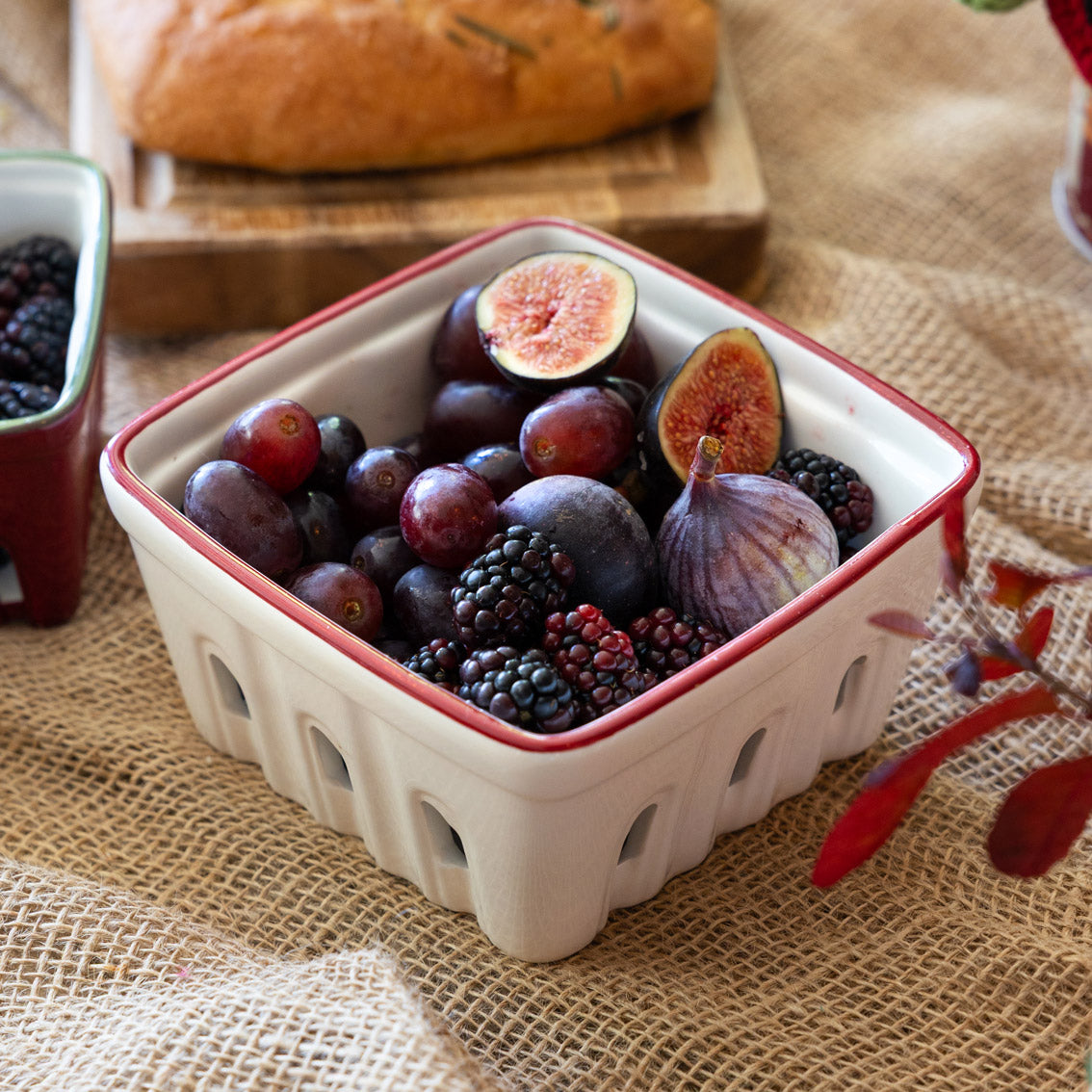 Ceramic Fig Berry Basket – Fruit Storage Basket