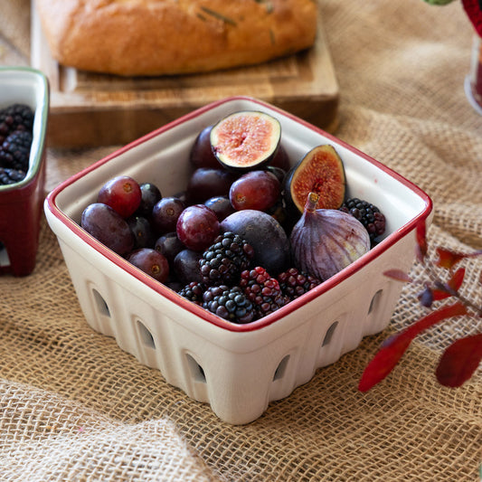 Ceramic Fig Berry Basket – Fruit Storage Basket