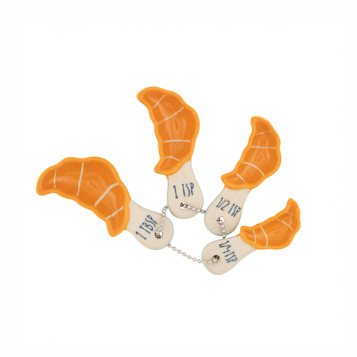 Croissant Ceramic Measuring Spoons | French Kitchen Gift | Cute Baking Spoon Set