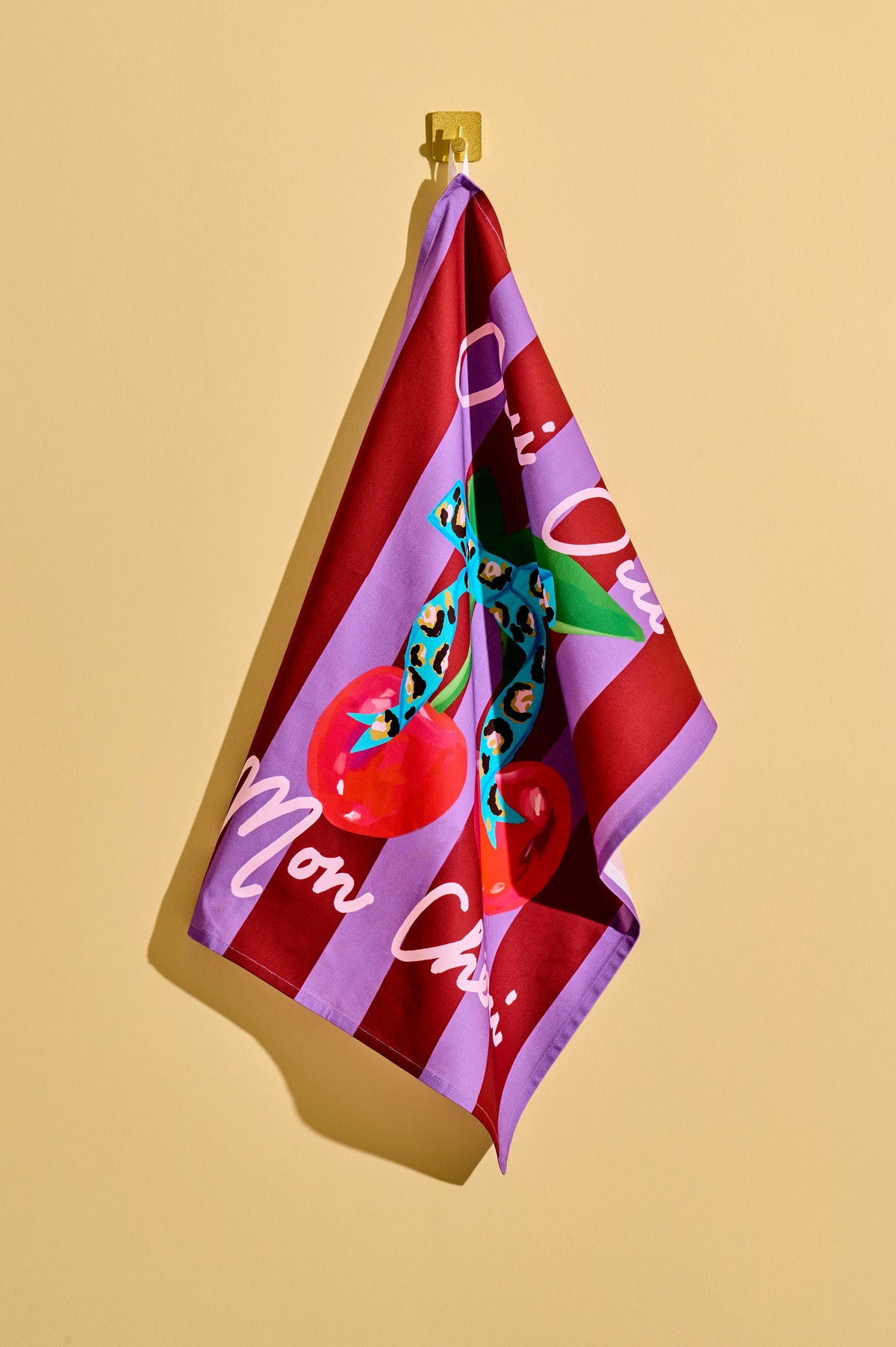 Oui Oui Mon Chéri Cherry Cotton Tea Towel