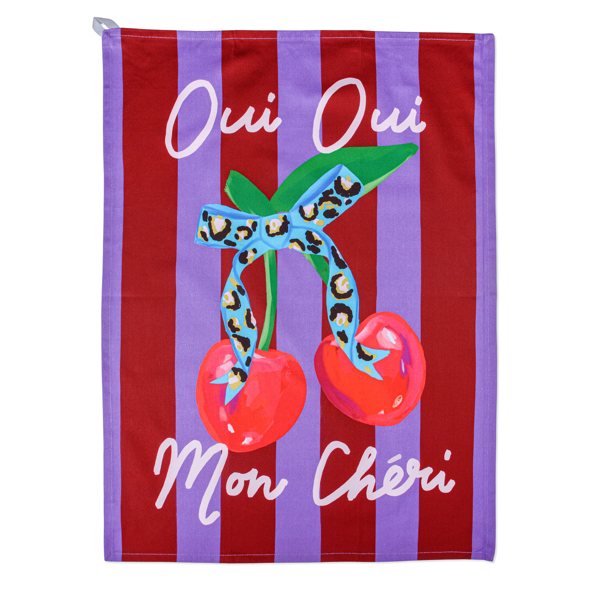 Oui Oui Mon Chéri Cherry Cotton Tea Towel