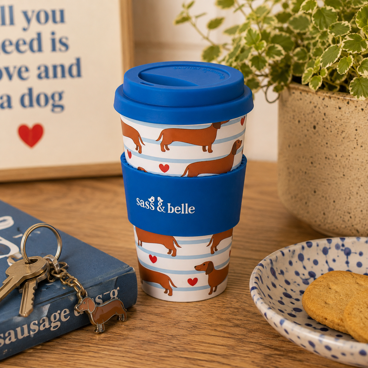 Dachshund Sausage Dog Reusable Travel Coffee Cup