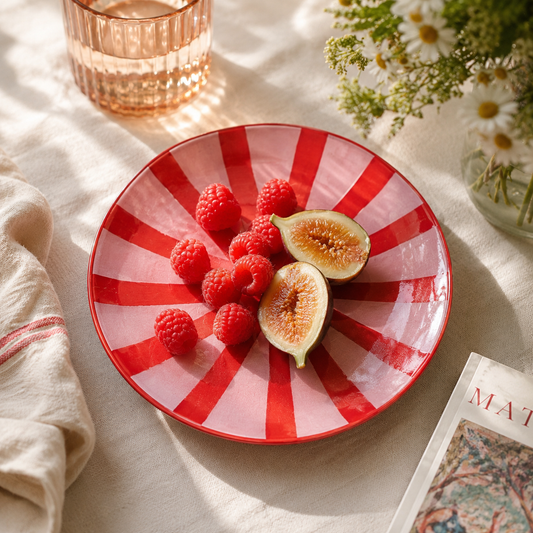The Marley Appetizer Plates – Set of 4 Colourful Snack & Side Plates