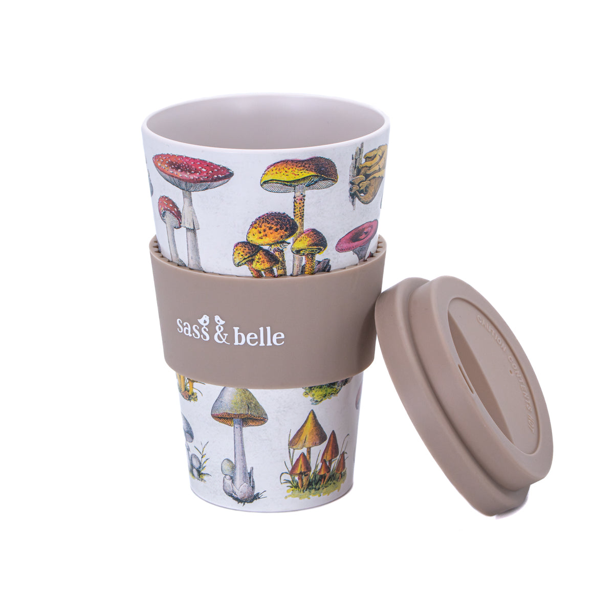 Mushroom Reusable Travel Cup | Cottagecore Eco Gift | Botanical Coffee Cup for Nature Lovers