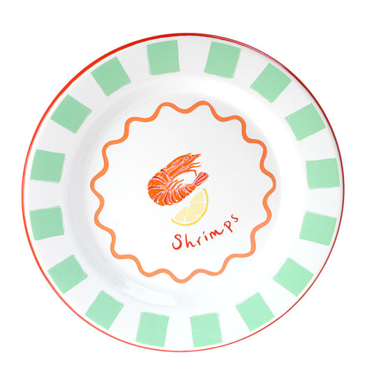 25cm Enamel Shrimp Plate