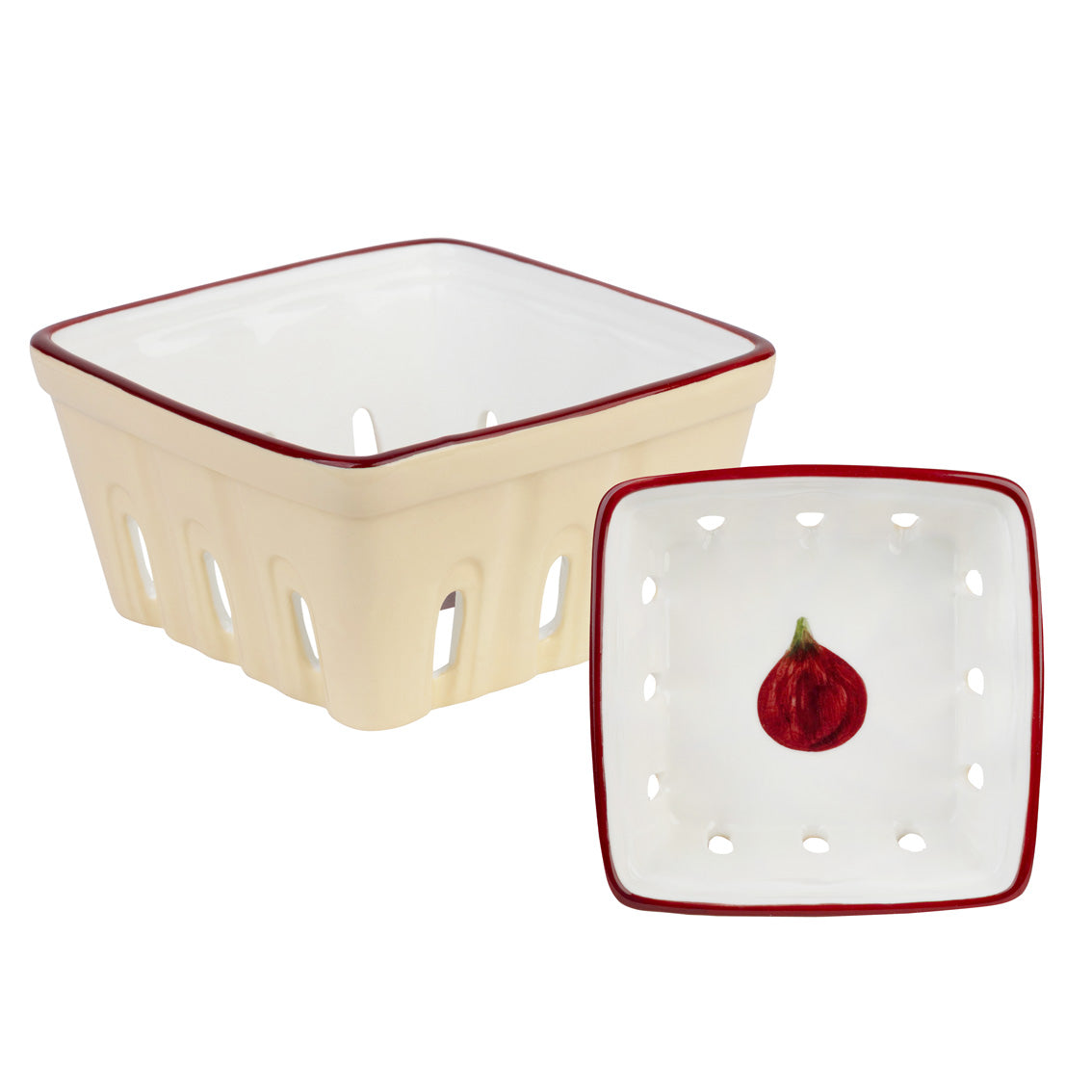 Ceramic Fig Berry Basket – Fruit Storage Basket
