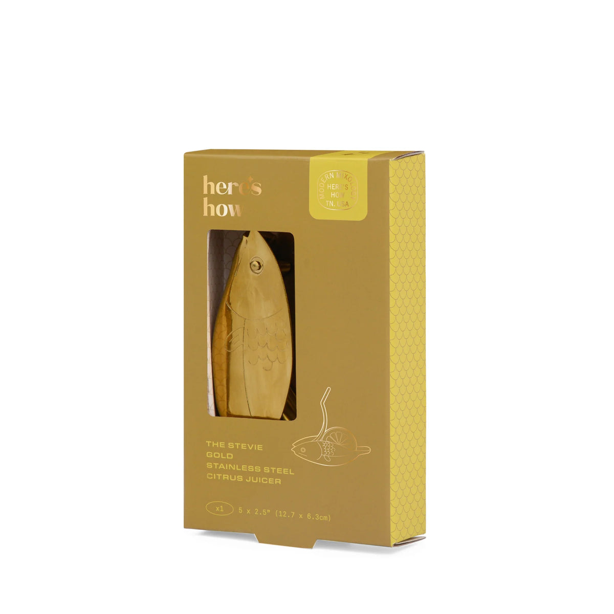 Fish Citrus Juicer – Gold Stainless Steel Lemon Squeezer