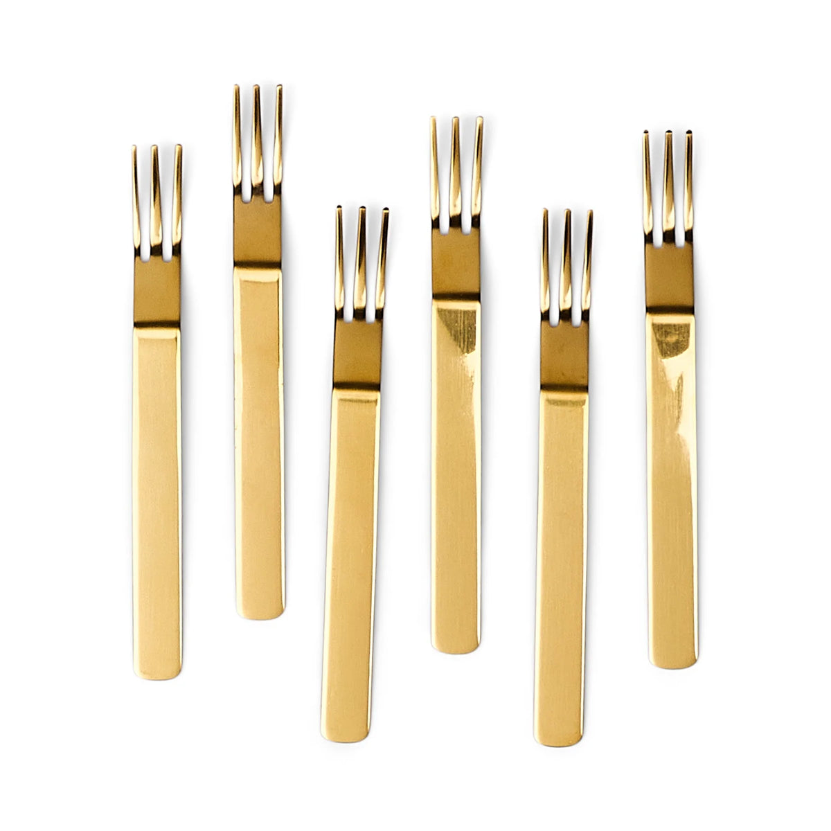 Gold Appetizer Forks – Set of 6 | Stainless Steel Cocktail & Dessert Forks
