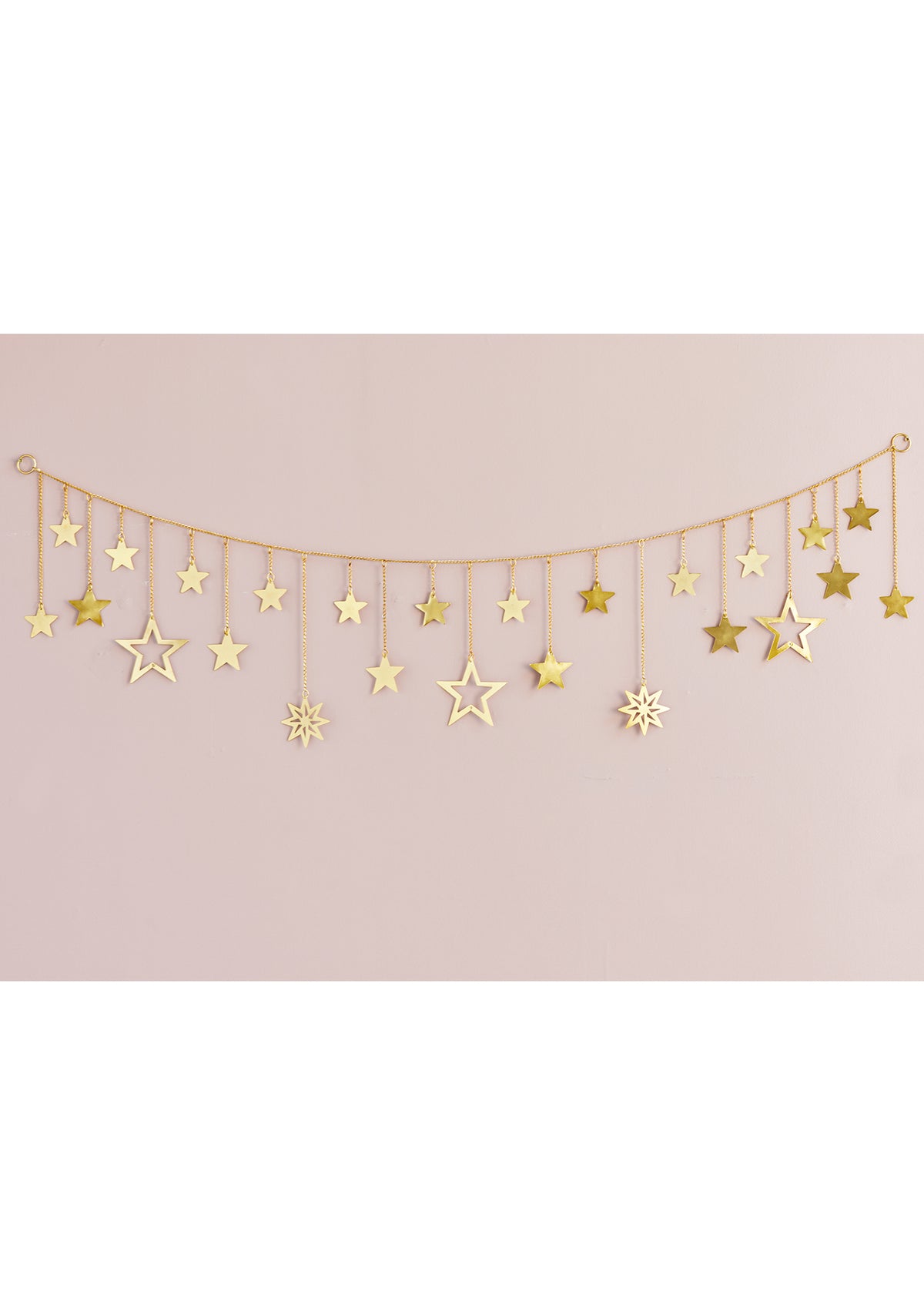 Gold Metal Star Garland – 133cm