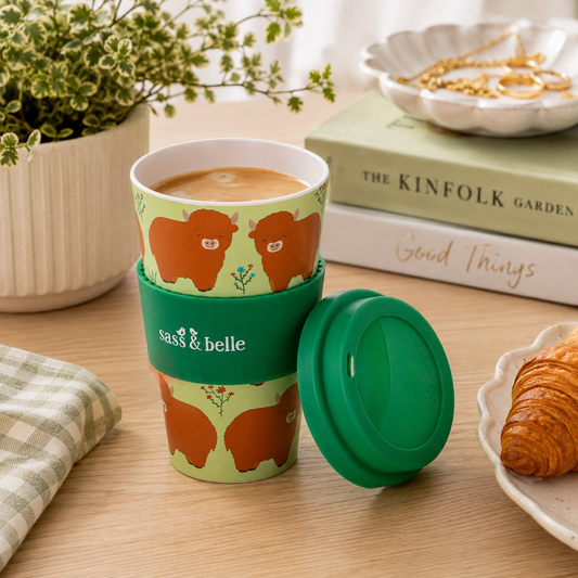 Highland Cow Reusable Travel Coffee Cup