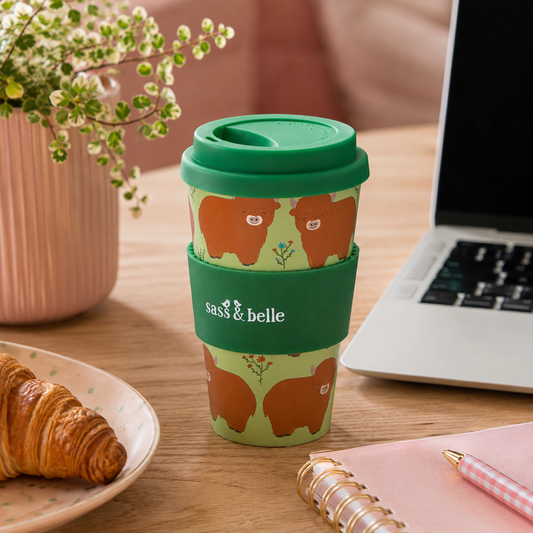 Highland Cow Reusable Travel Coffee Cup