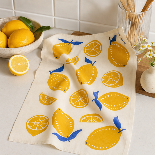 Lemon Tea Towel – 100% Cotton Kitchen Tea Towel