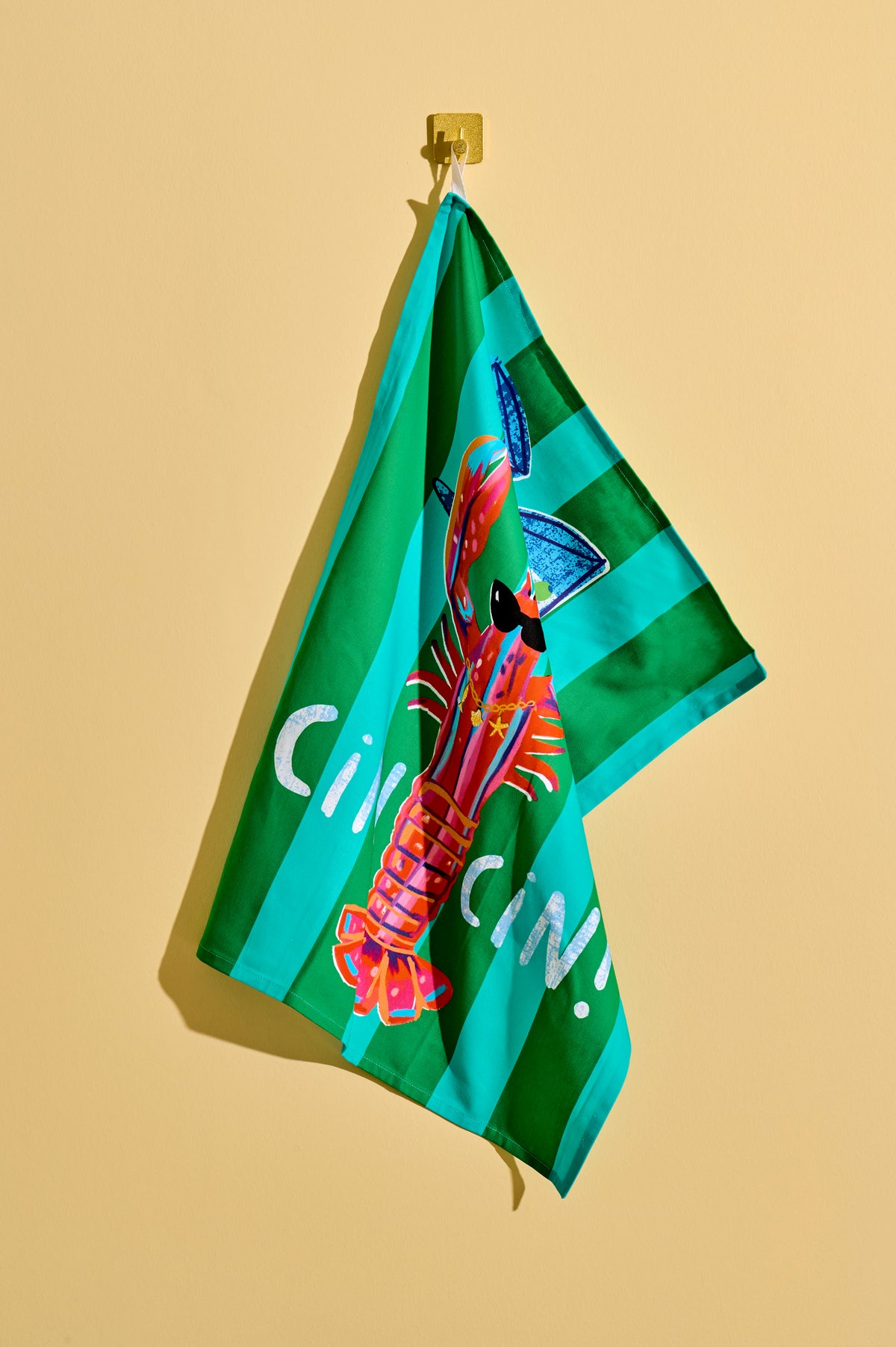 Cin Cin Lobster Cotton Tea Towel