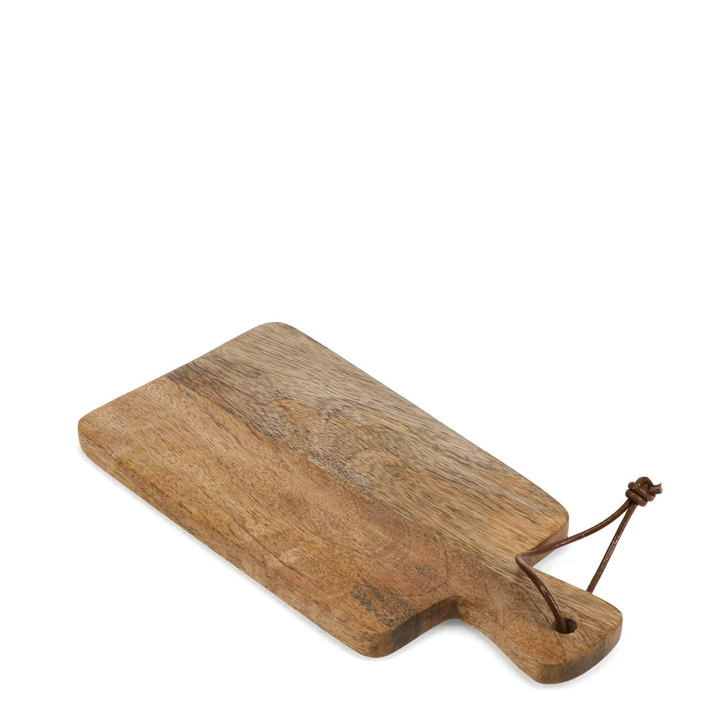 Large Mango Wood Chopping Board with Handle – Rustic Wooden Serving Board