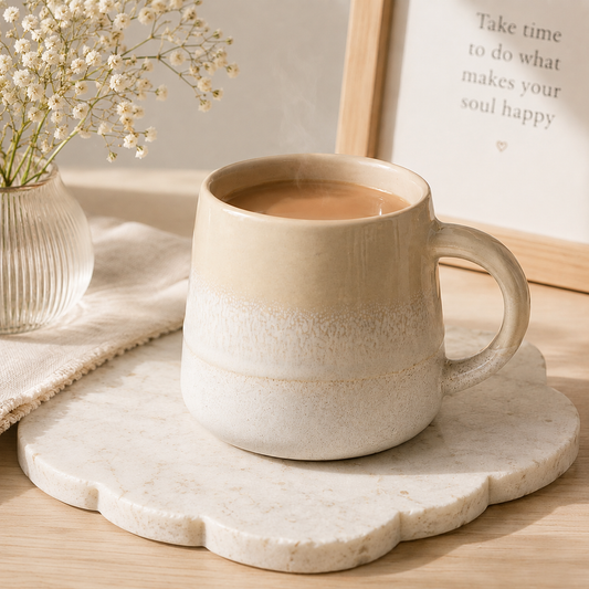 Mojave Oatmeal Mug – Speckled Neutral Ceramic Coffee Cup