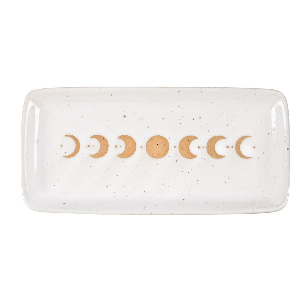 Moon Phase Trinket Tray – Celestial Ceramic Jewellery Dish