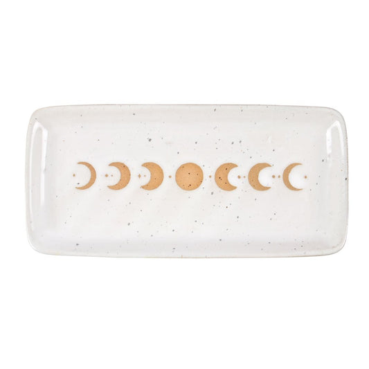 Moon Phase Trinket Tray – Celestial Ceramic Jewellery Dish