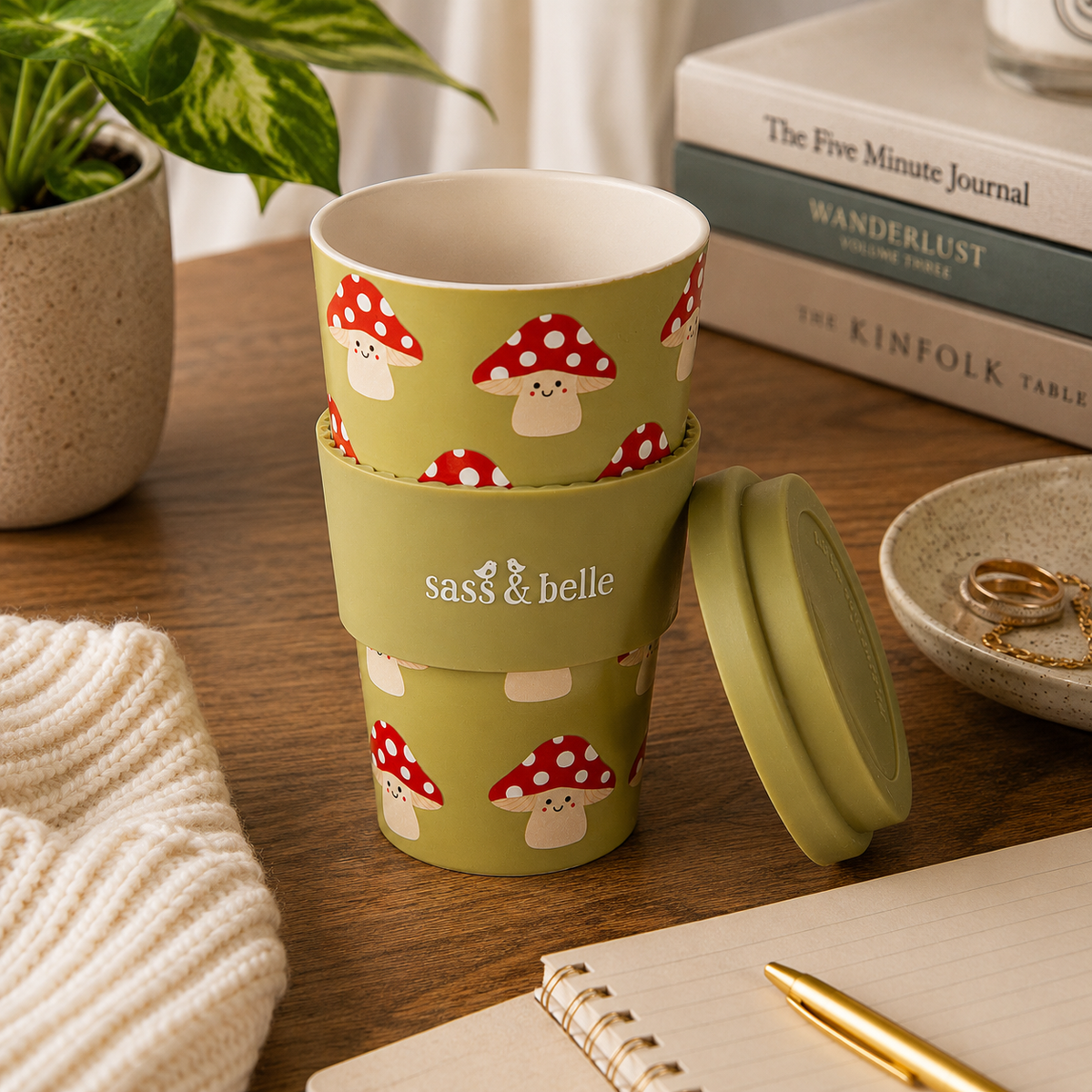 Mushroom Reusable Travel Cup