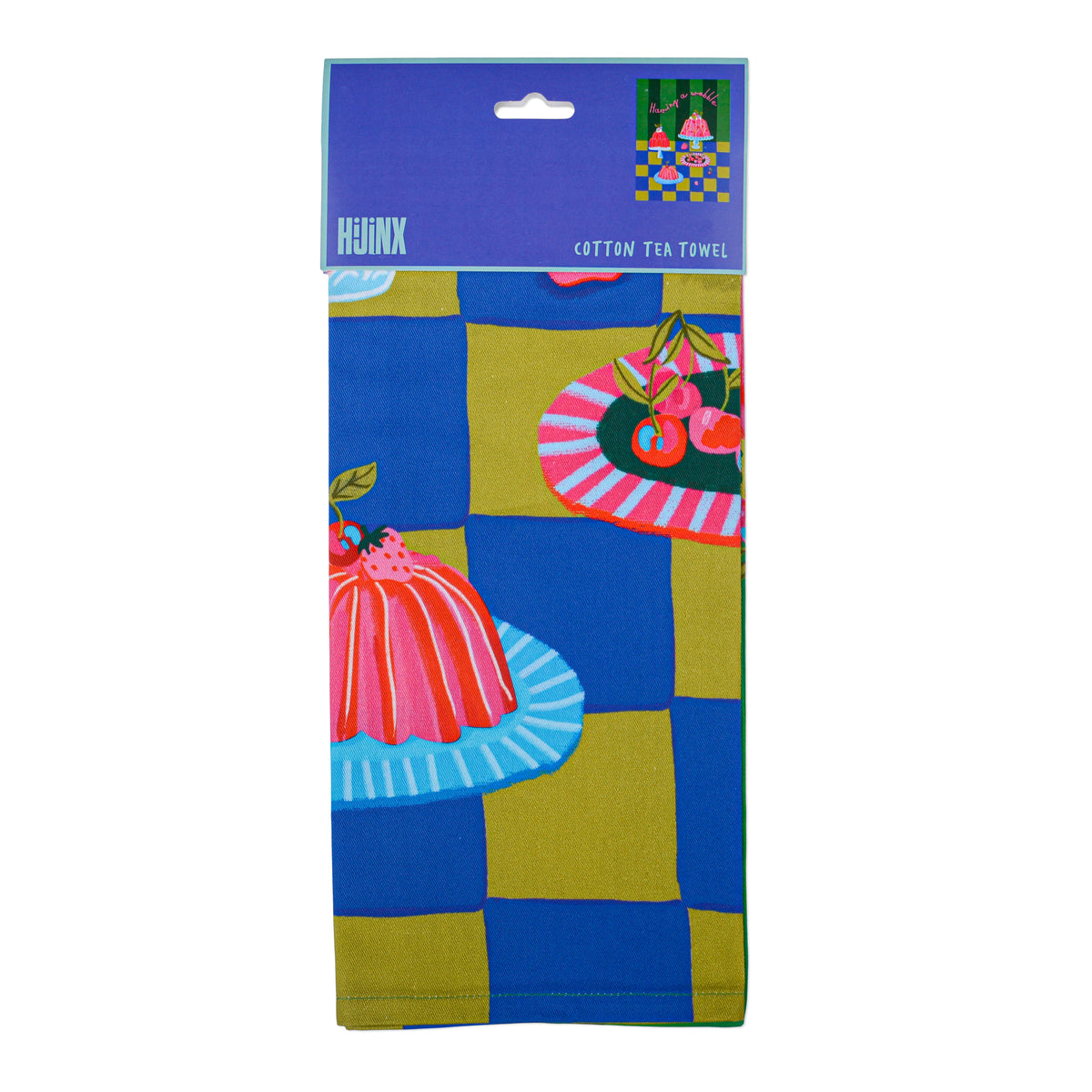 Having a Wobble Jelly Tea Towel | Colourful Cotton Kitchen Towel