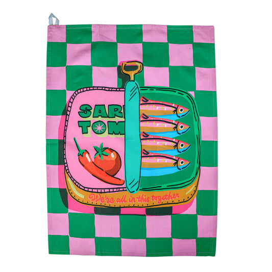 Sardine Cotton Tea Towel