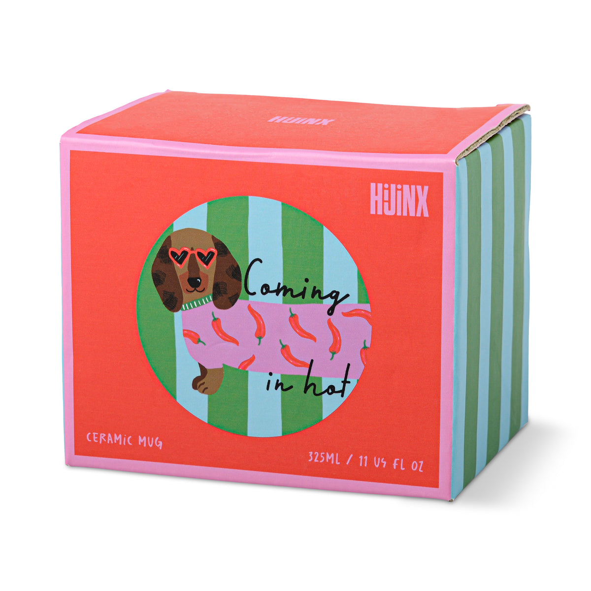 Coming in Hot Sausage Dog Mug – Colourful Dachshund Ceramic Mug
