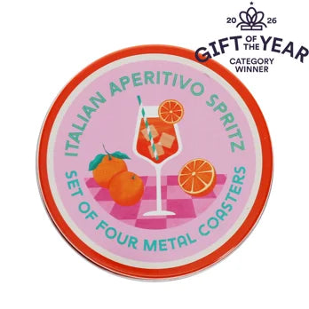 Italian Aperitivo Spritz Coasters | Set of 4 Metal Coasters