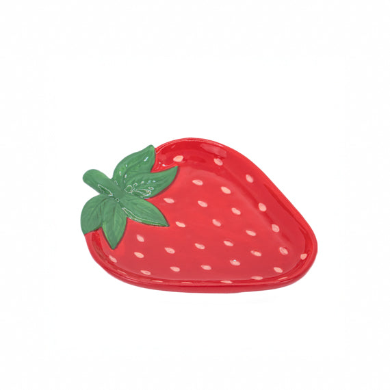 Strawberry Ceramic Trinket Dish | Cute Jewellery Dish | Strawberry Ring Holder | Cottagecore Home Décor