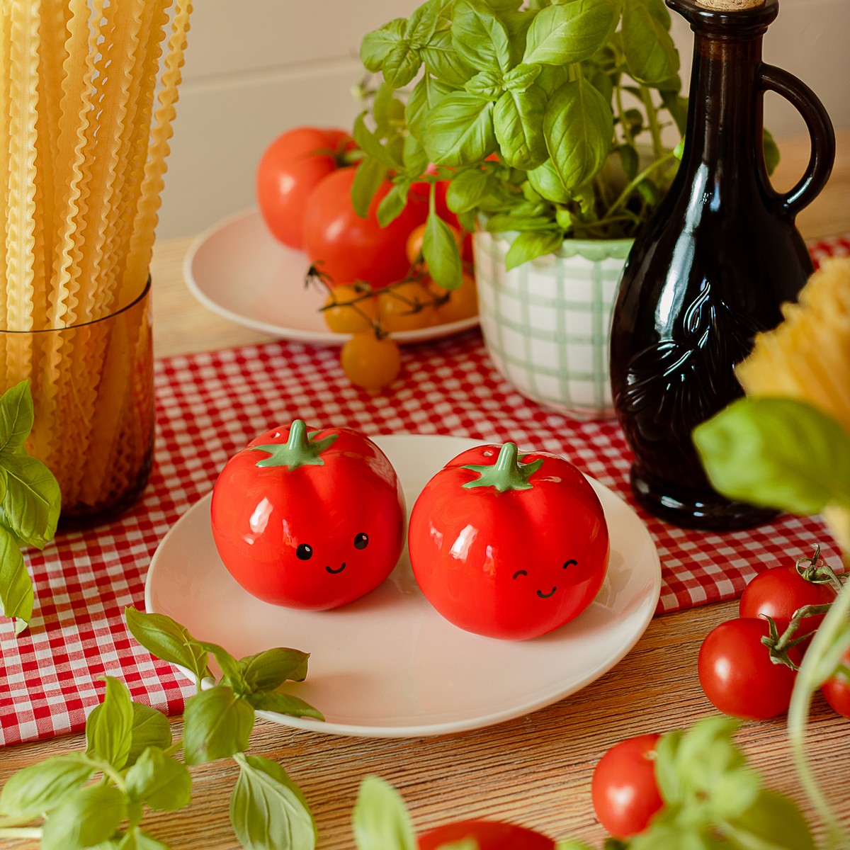 Tomato Salt & Pepper Shakers | Cute Ceramic Kitchen Gift | Cottagecore Dining Accessory