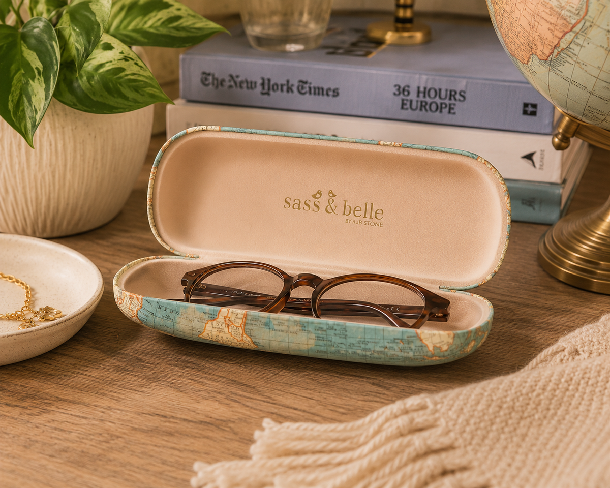World Map Glasses Case – Travel Inspired Spectacle Case
