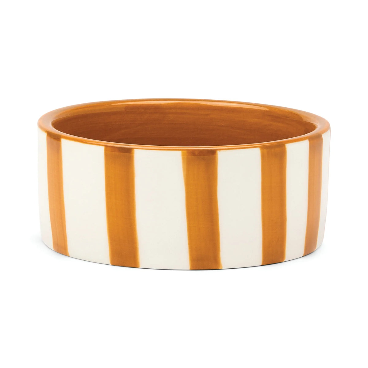 The Izzy Yellow Striped Ceramic Wine Coaster