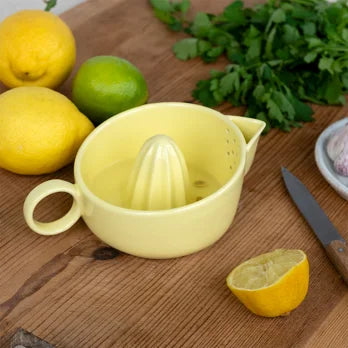 Yellow Ceramic Lemon Juicer – Stoneware Citrus Squeezer