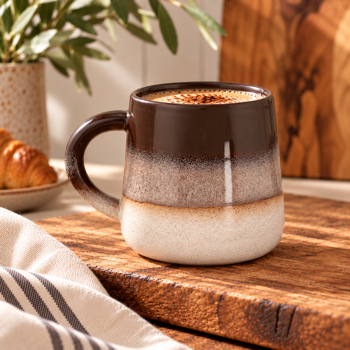 Mojave Glaze Cocoa Brown Ombre Mug