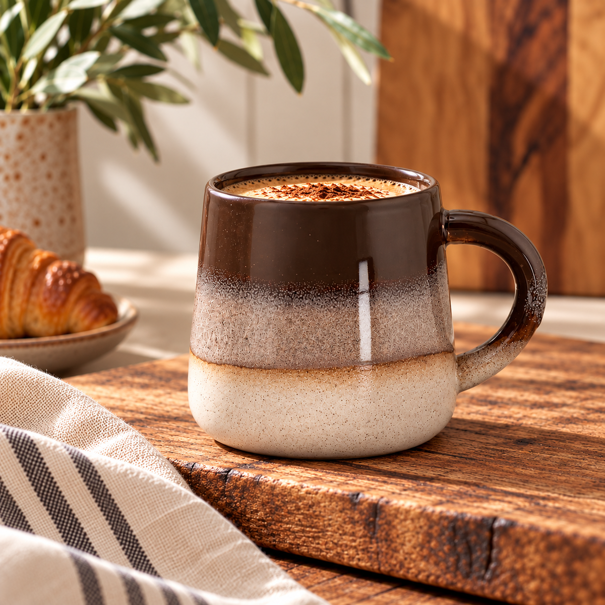 Mojave Glaze Cocoa Brown Ombre Mug